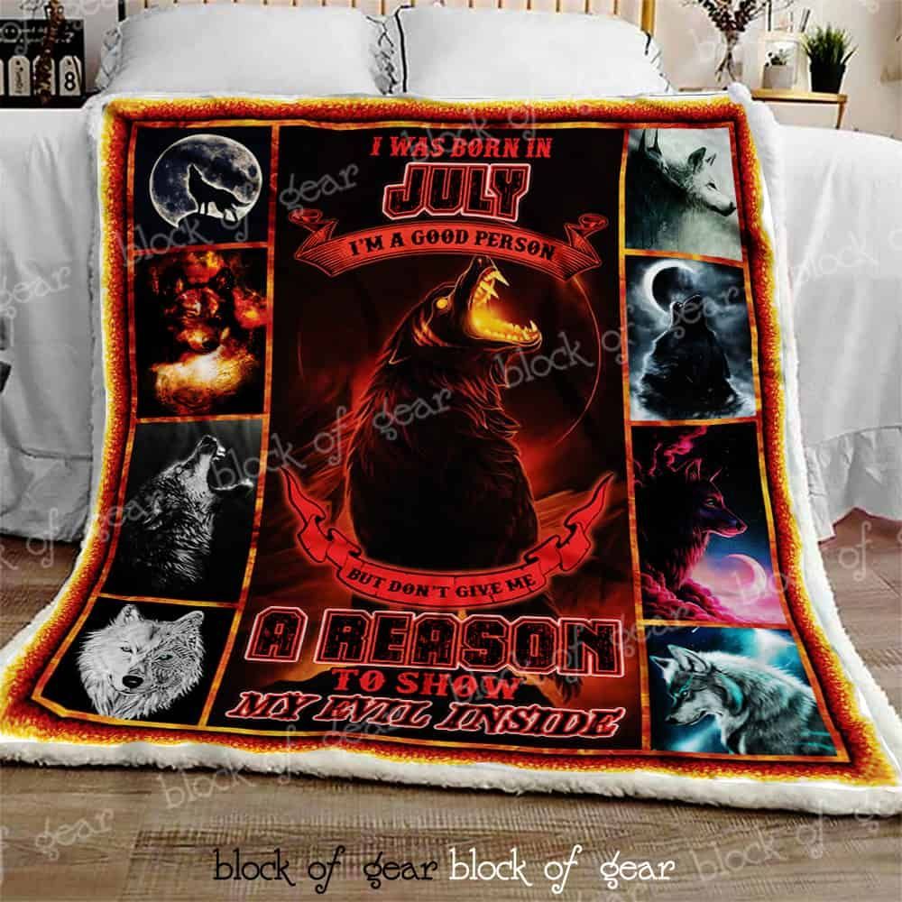 July Born Man Fleece Blanket