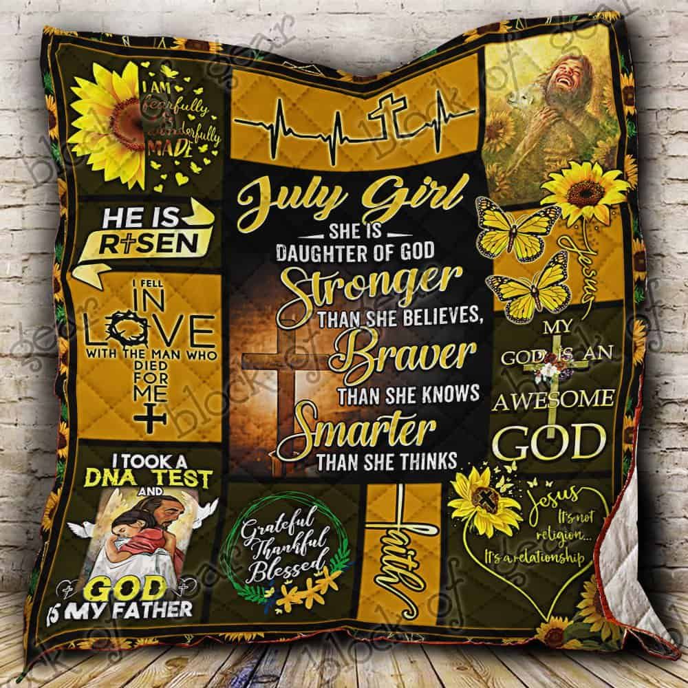 July Girl Daughter Of God CL19100479MDQ Quilt Blanket