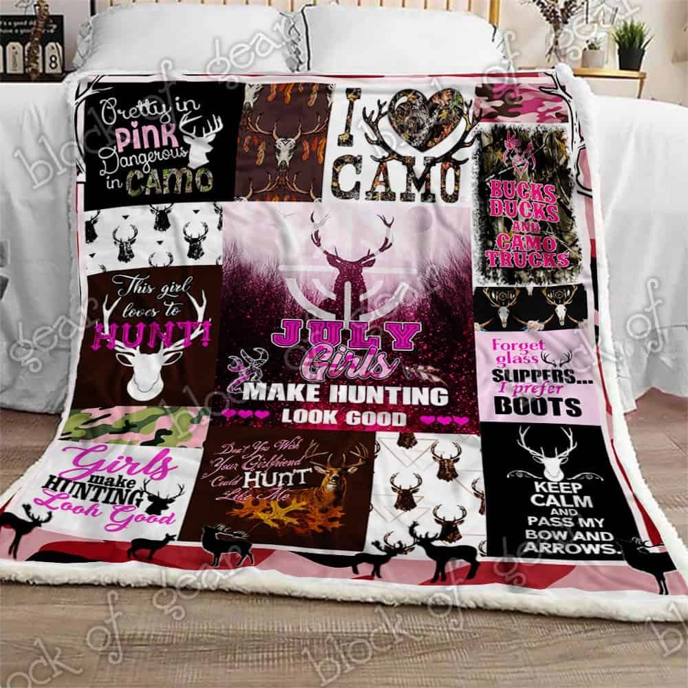 July Girls Hunting Fleece Blanket