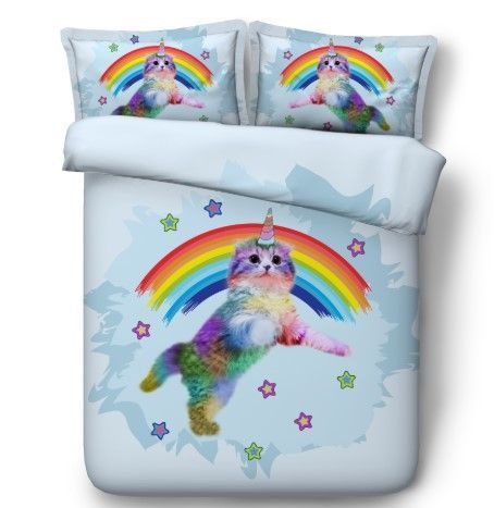 Jumping Catnicorn Bedding Set