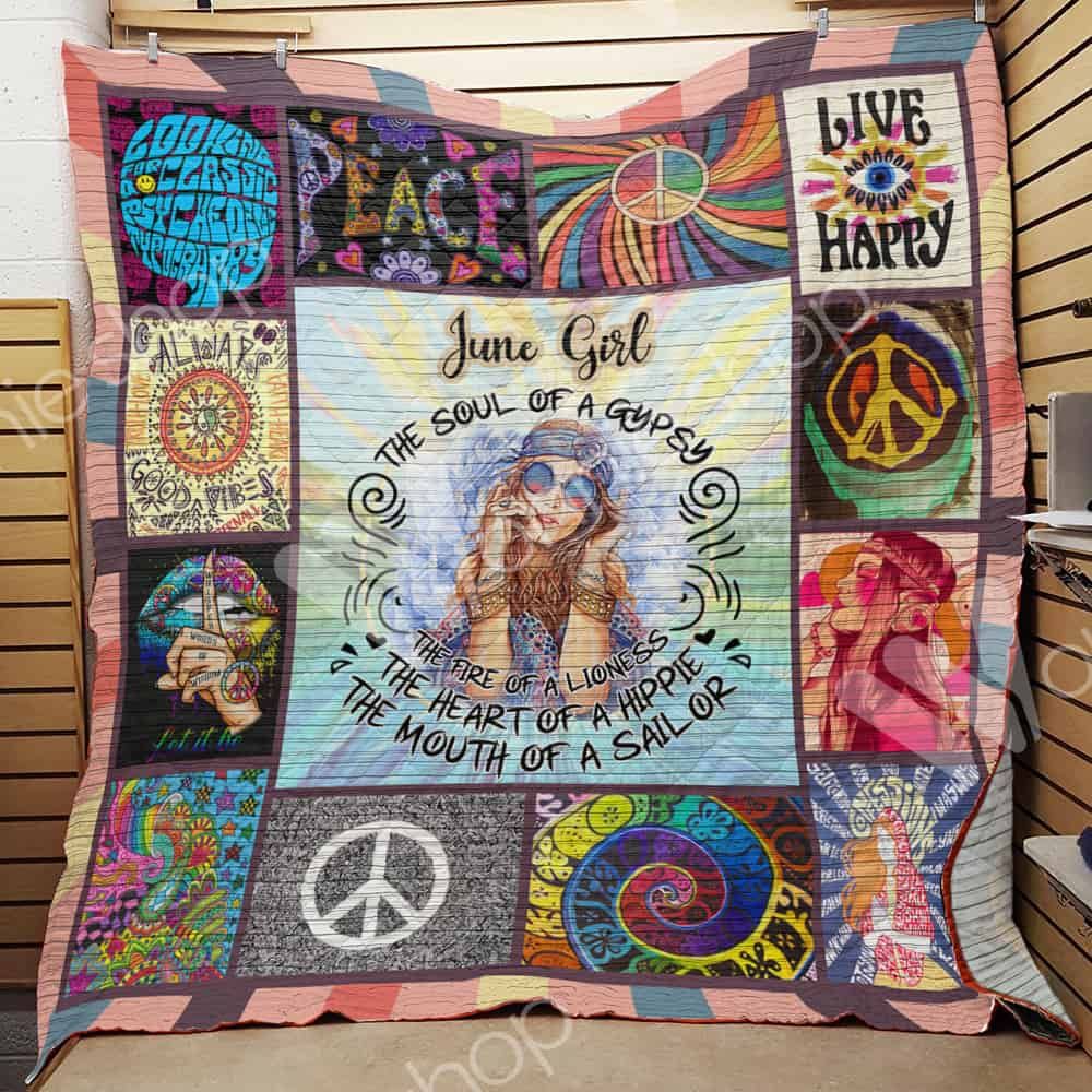 June Hippie Girl Quilt Blanket DHC0302914TD