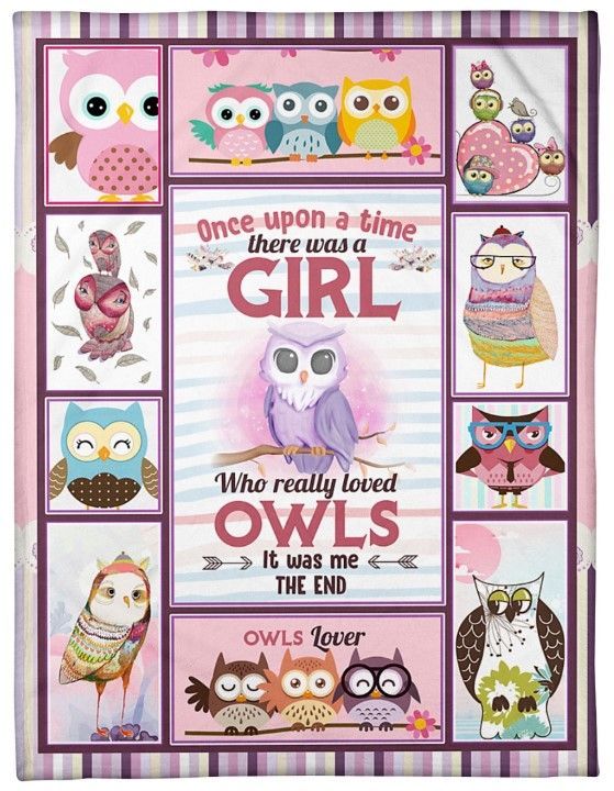 Just A Girl Who Love Owls Sherpa Fleece Blanket