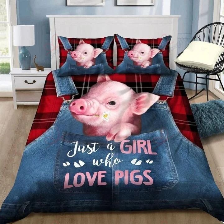 Just A Girl Who Love Pigs Bedding Set