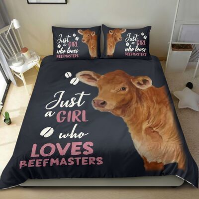 Just A Girl Who Loves Beefmaster Bedding Set