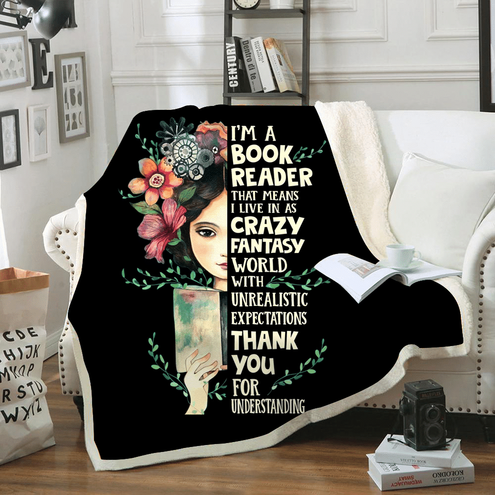 Just A Girl Who Loves Books Fleece Blanket