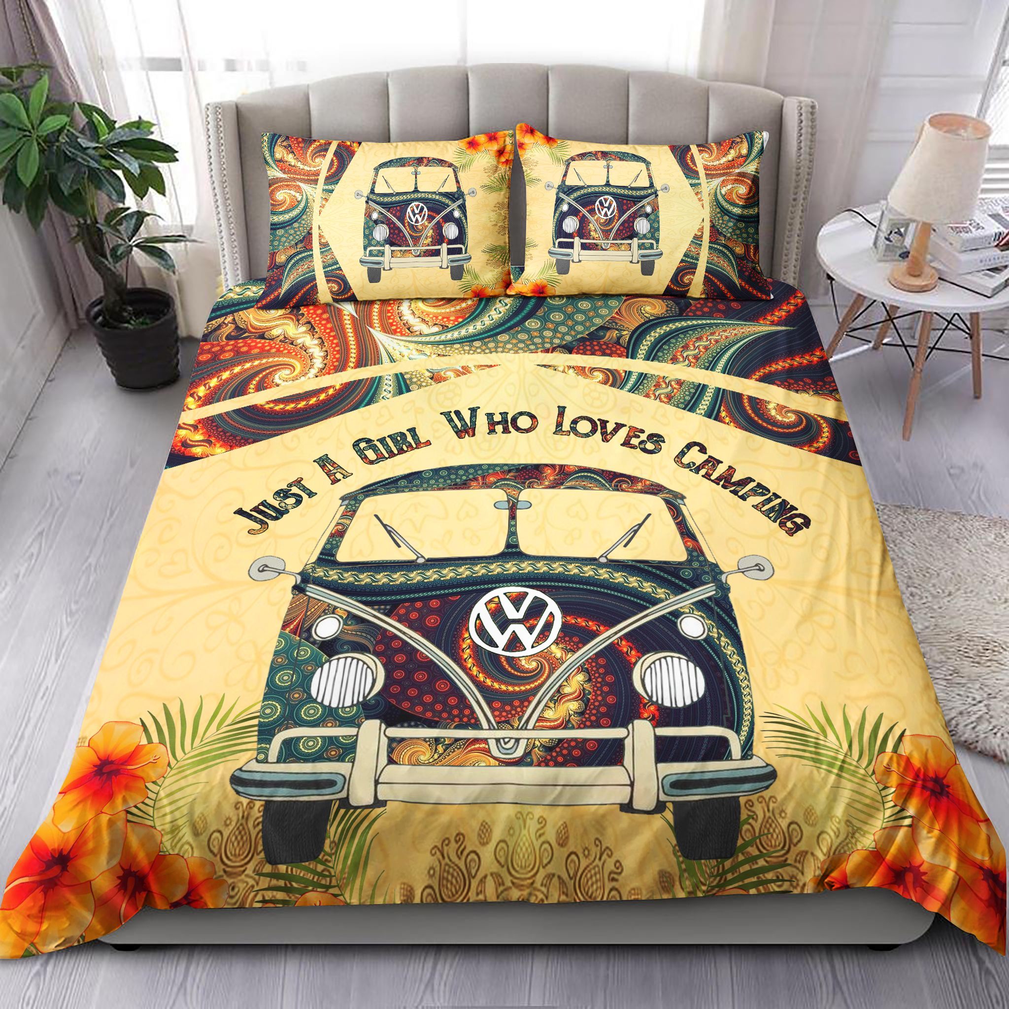 Just A Girl Who Loves Camping Bedding Set