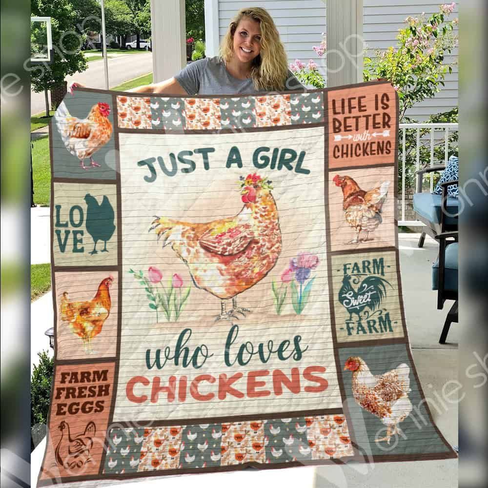 Just A Girl Who Loves Chicken GS-CL-LD0601 Quilt Blanket