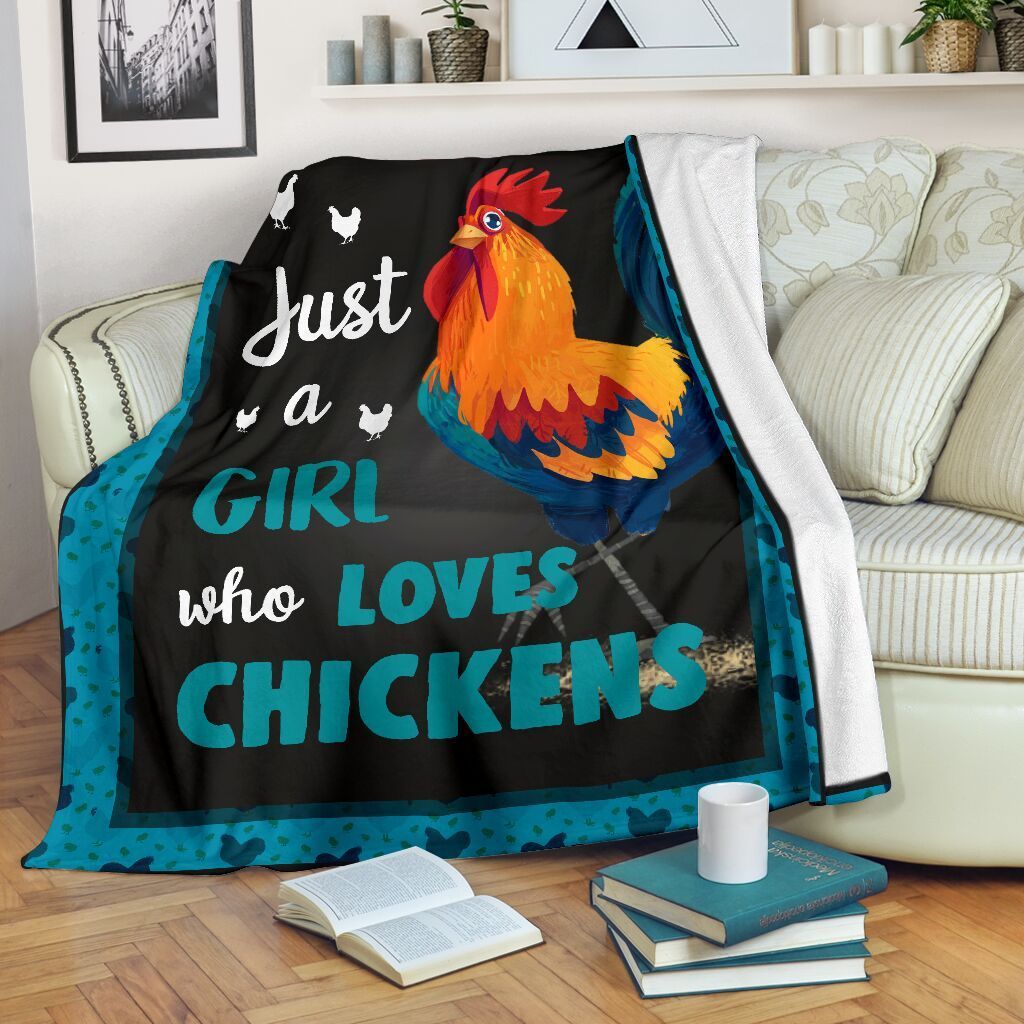 Just A Girl Who Loves Chickens Sherpa Fleece Blanket