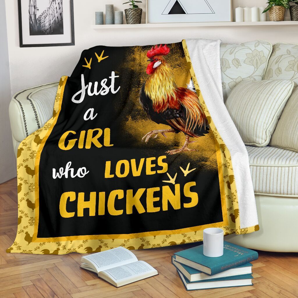 Just A Girl Who Loves Chickens Sherpa Fleece Blanket