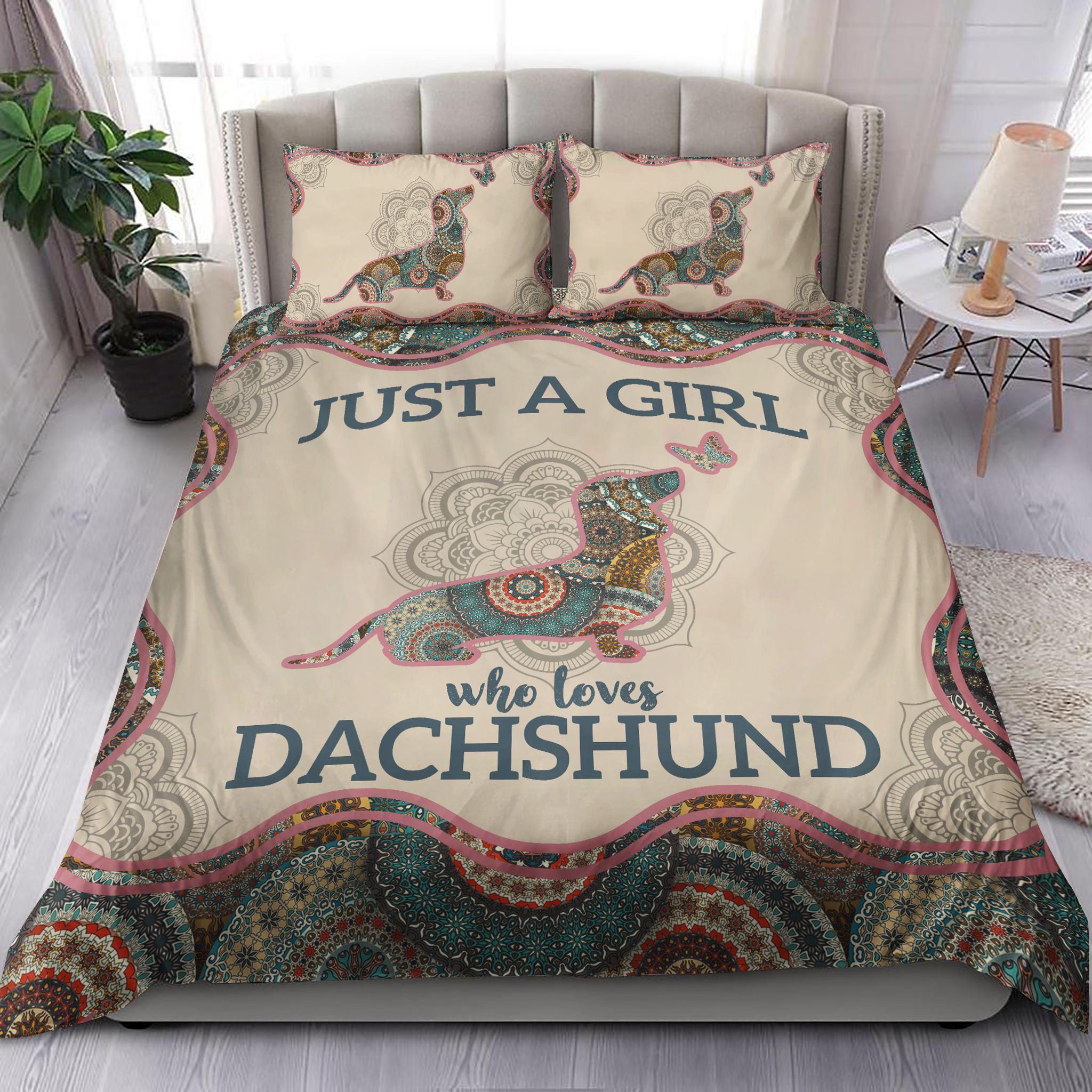 Just A Girl Who Loves Dachshund Bedding Set