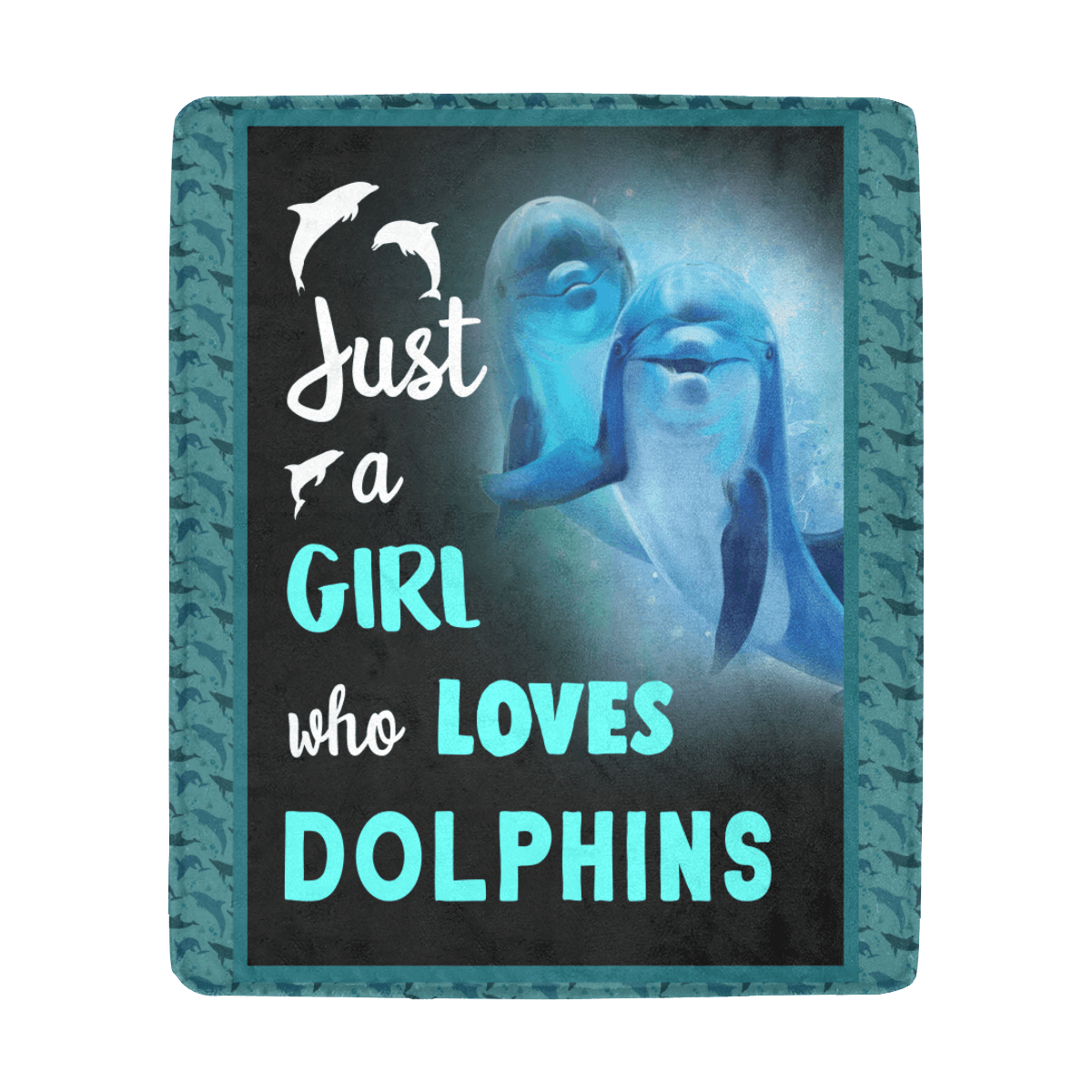 Just A Girl Who Loves Dolphins Sherpa Fleece Blanket