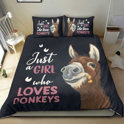 Just A Girl Who Loves Donkey Bedding Set