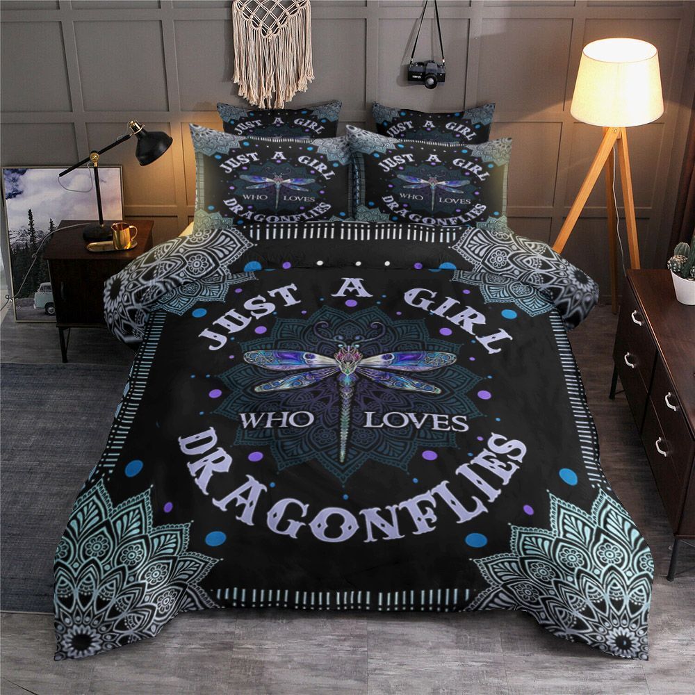 Just A Girl Who Loves Dragonflies Bedding Set