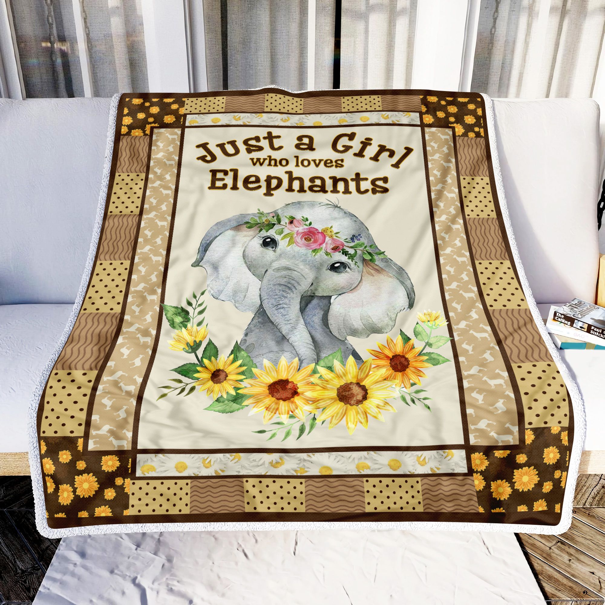 Just A Girl Who Loves Elephants Fleece Blanket