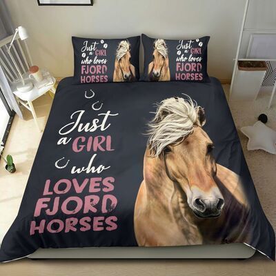Just A Girl Who Loves Fjord Horse Bedding Set