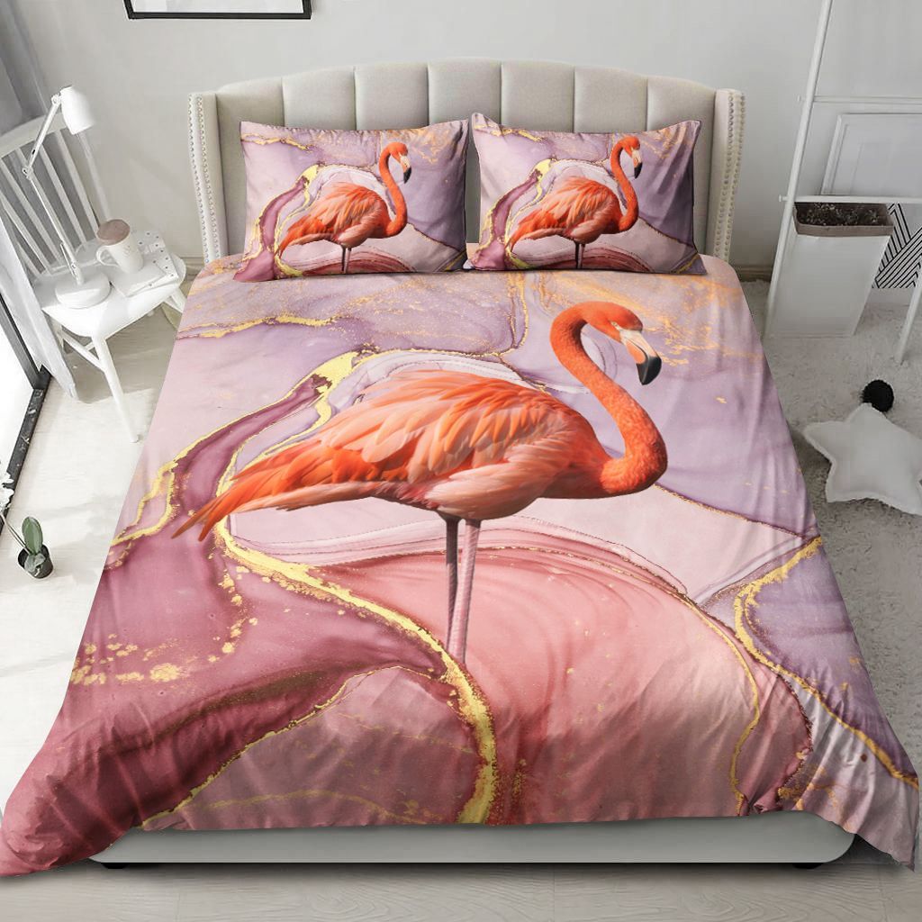 Just A Girl Who Loves Flamingo Bedding Set