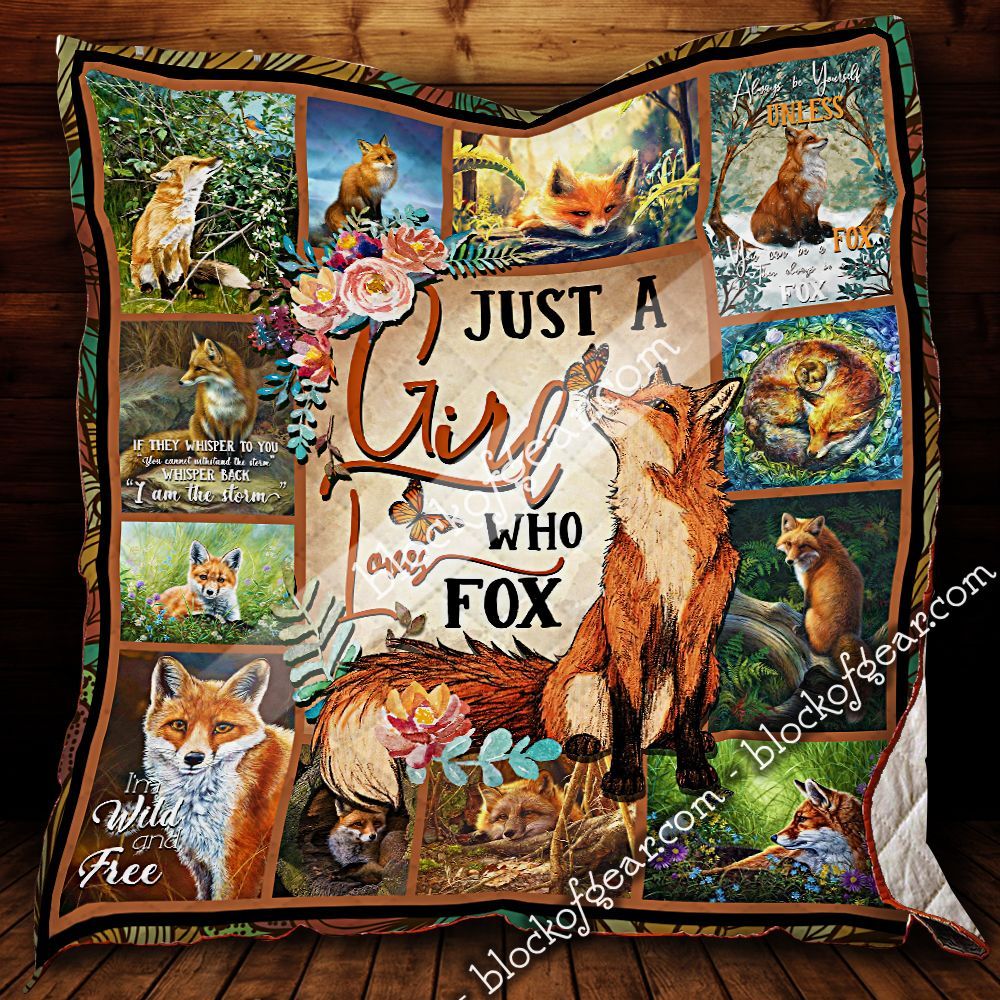 Just A Girl Who Loves Fox GS-CL-LD3012 Quilt Blanket