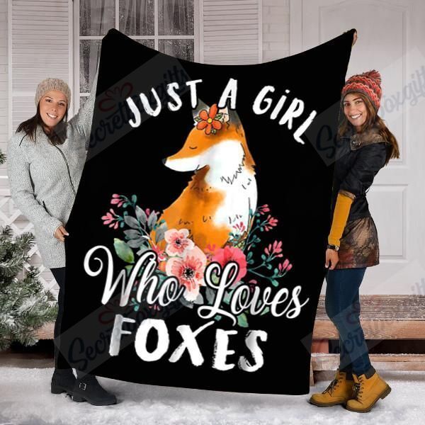 Just A Girl Who Loves Foxes Fleece Blanket