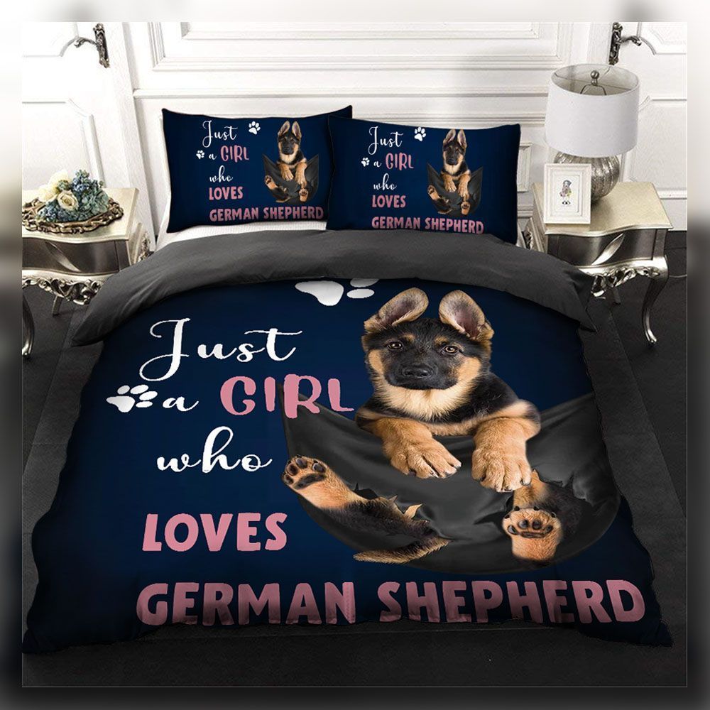Just A Girl Who Loves German Shepherd Bedding Set