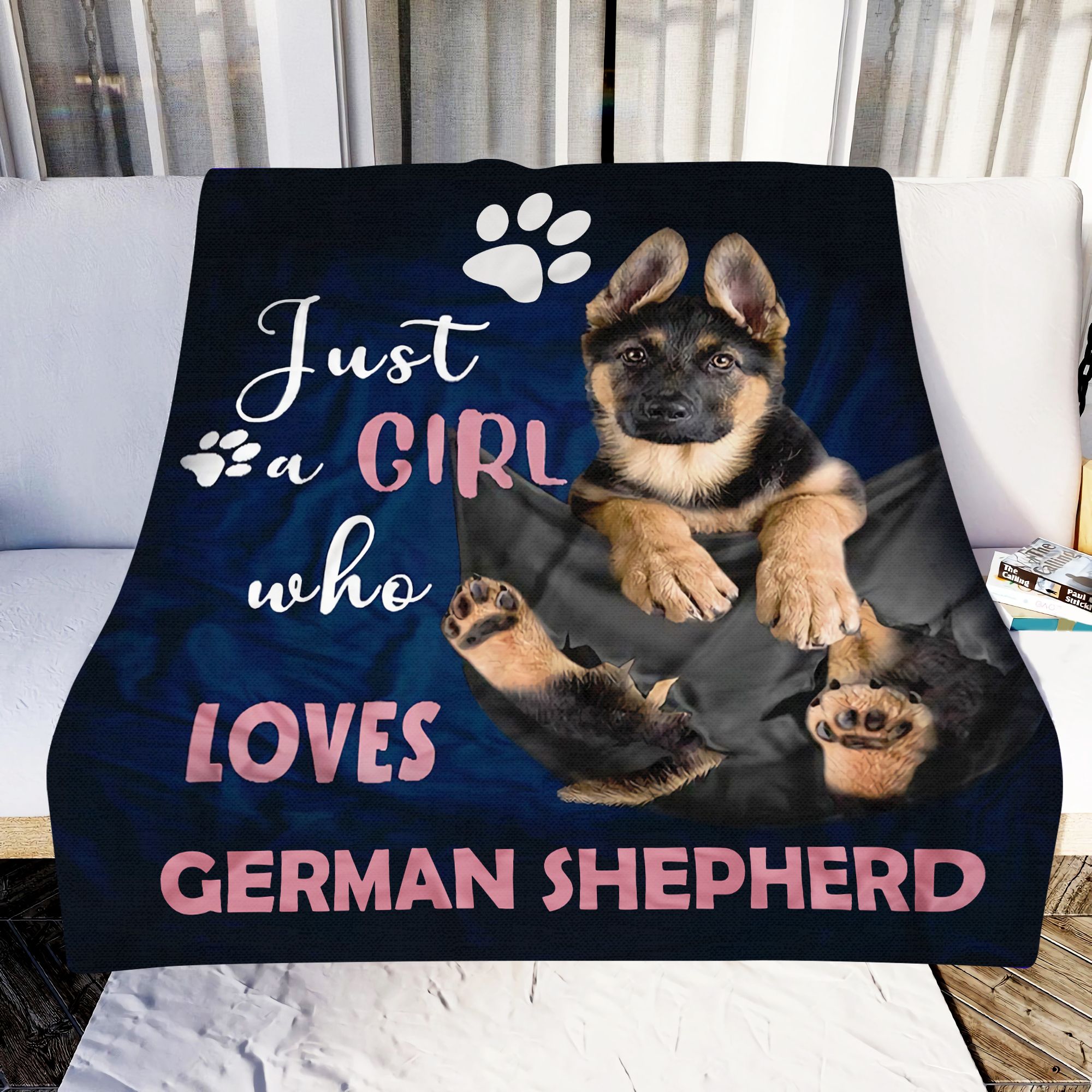 Just A Girl Who Loves German Shepherd Fleece Blanket