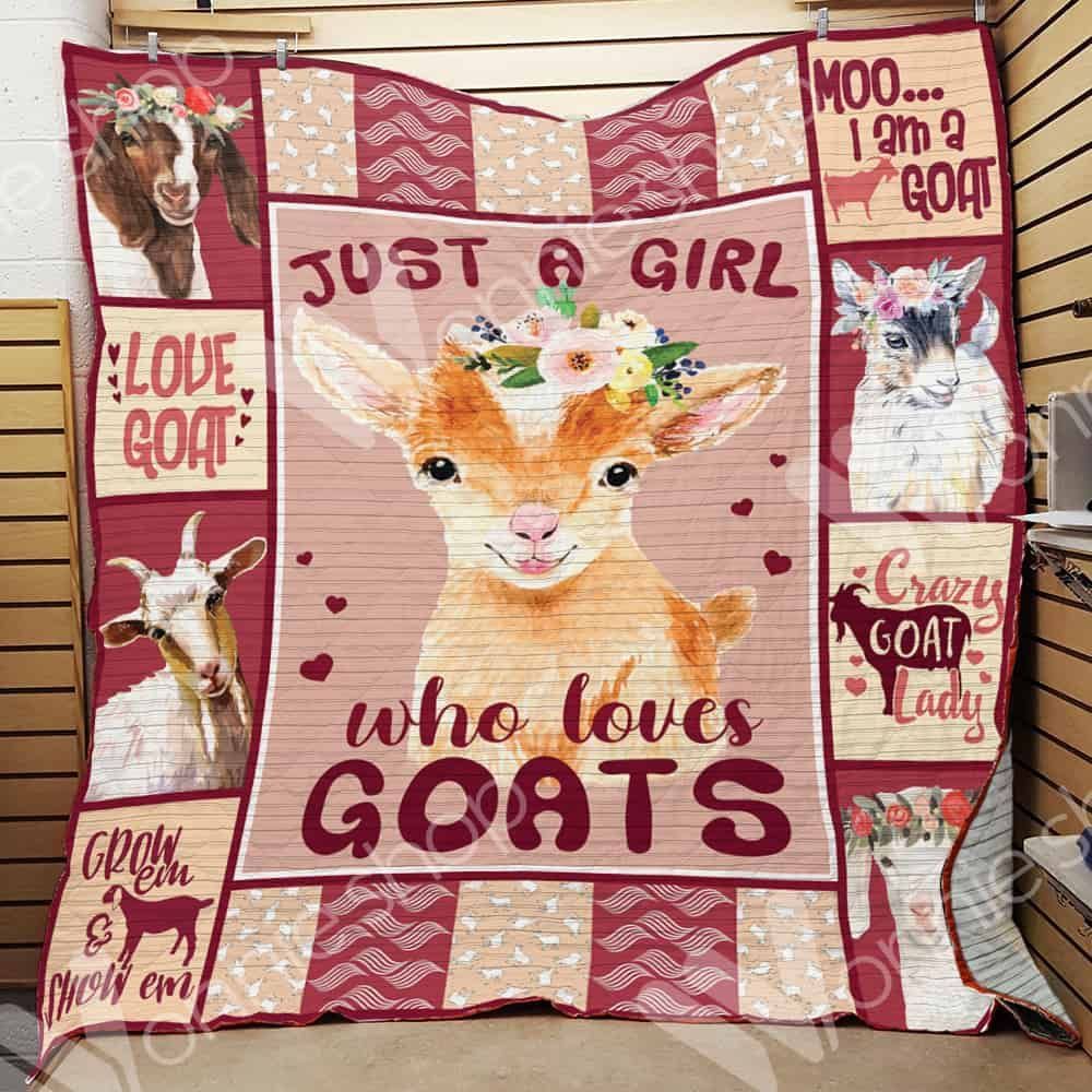 Just A Girl Who Loves Goats GS-CL-LD0611 Quilt Blanket
