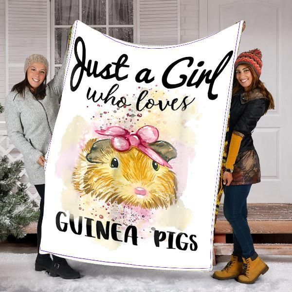 Just A Girl Who Loves Guinea Pigs Sherpa Fleece Blanket