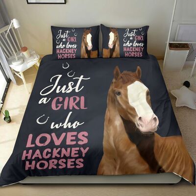 Just A Girl Who Loves Hackney Horse Bedding Set