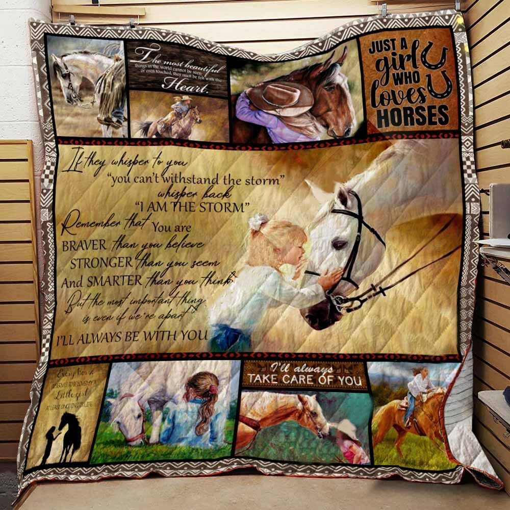 Just A Girl Who Loves Horses GS-CL-KC0408 Quilt Blanket