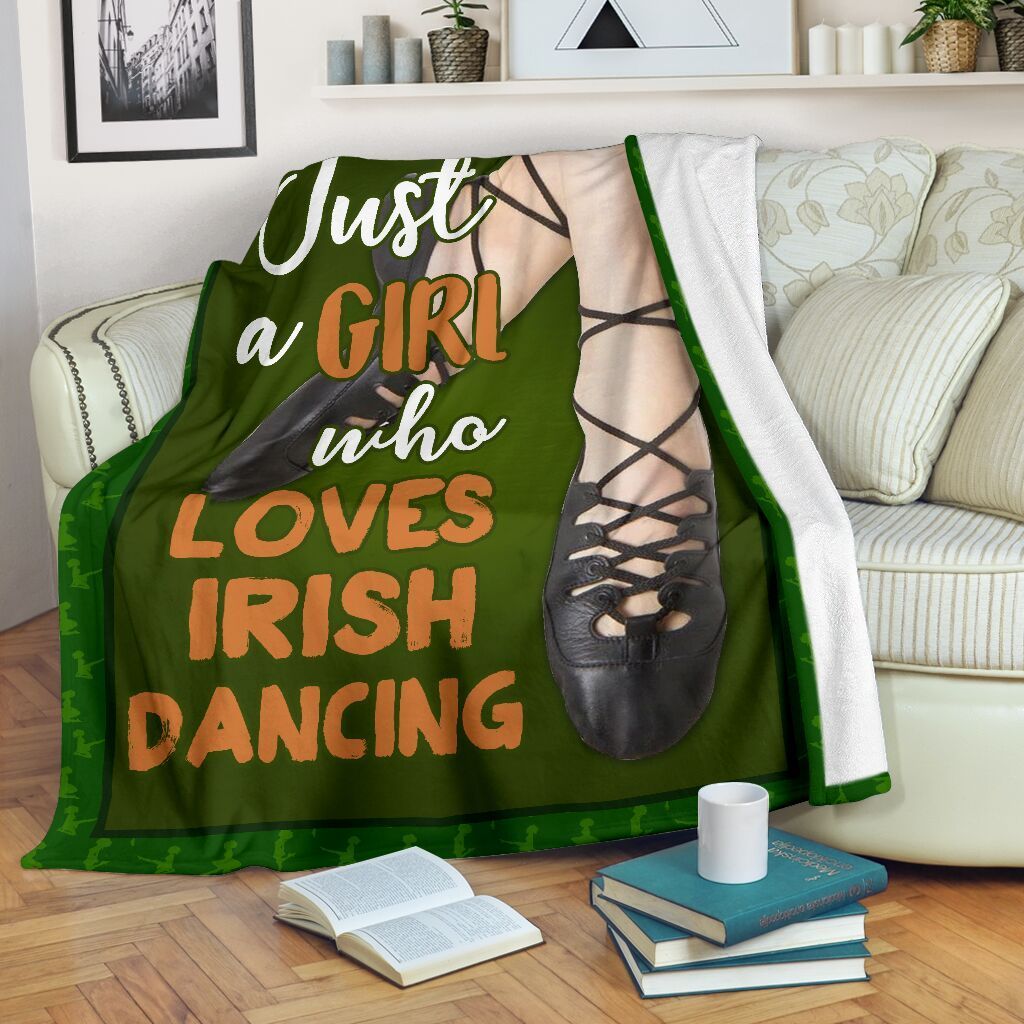 Just A Girl Who Loves Irish Dancing Sherpa Fleece Blanket