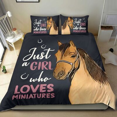Just A Girl Who Loves Miniature Horse Bedding Set