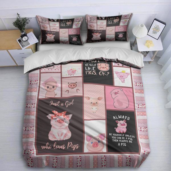 Just A Girl Who Loves Pigs Bedding Set