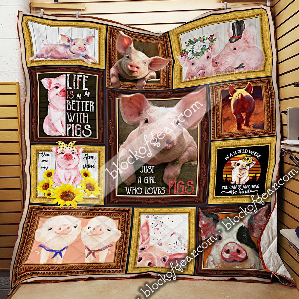 Just A Girl Who Loves Pigs GS-CL-LD3012 Quilt Blanket