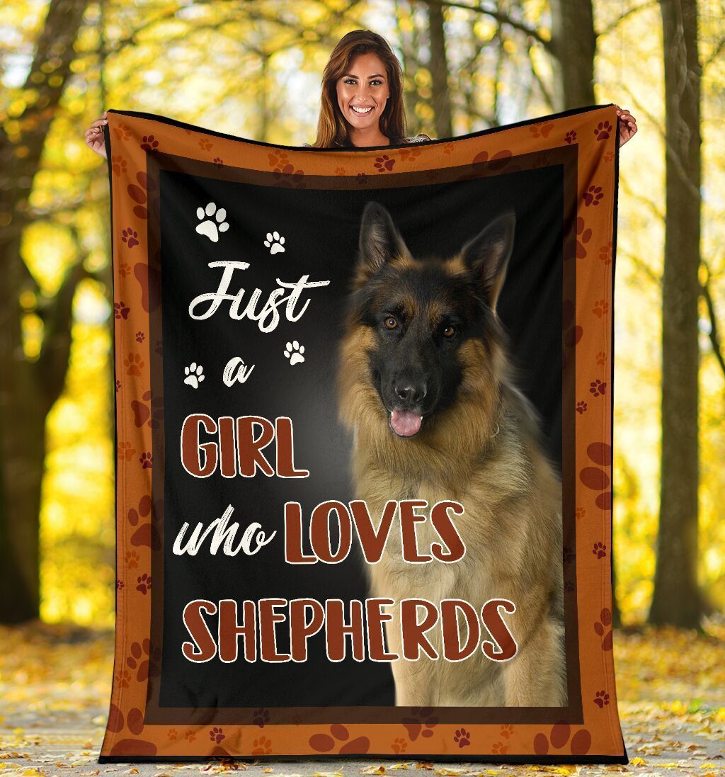 Just A Girl Who Loves Shepherds German Fleece Blanket
