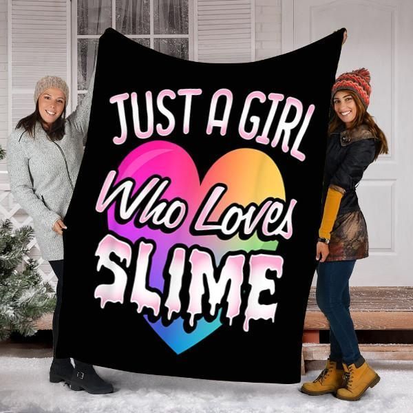 Just A Girl Who Loves Slime Sherpa Fleece Blanket