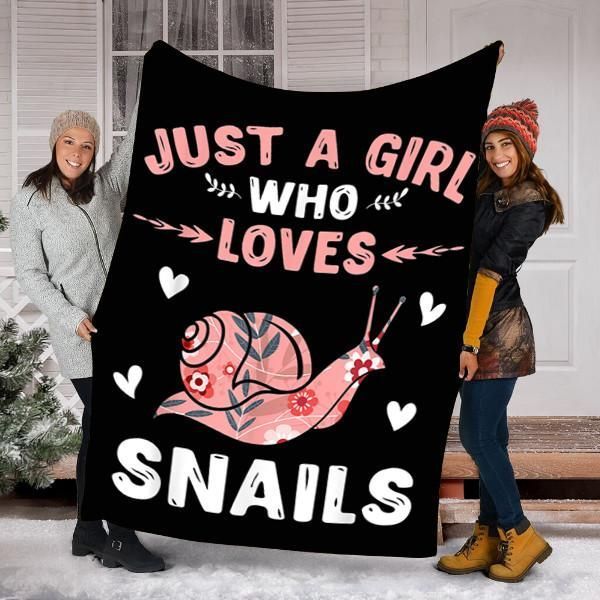 Just A Girl Who Loves Snails Sherpa Fleece Blanket