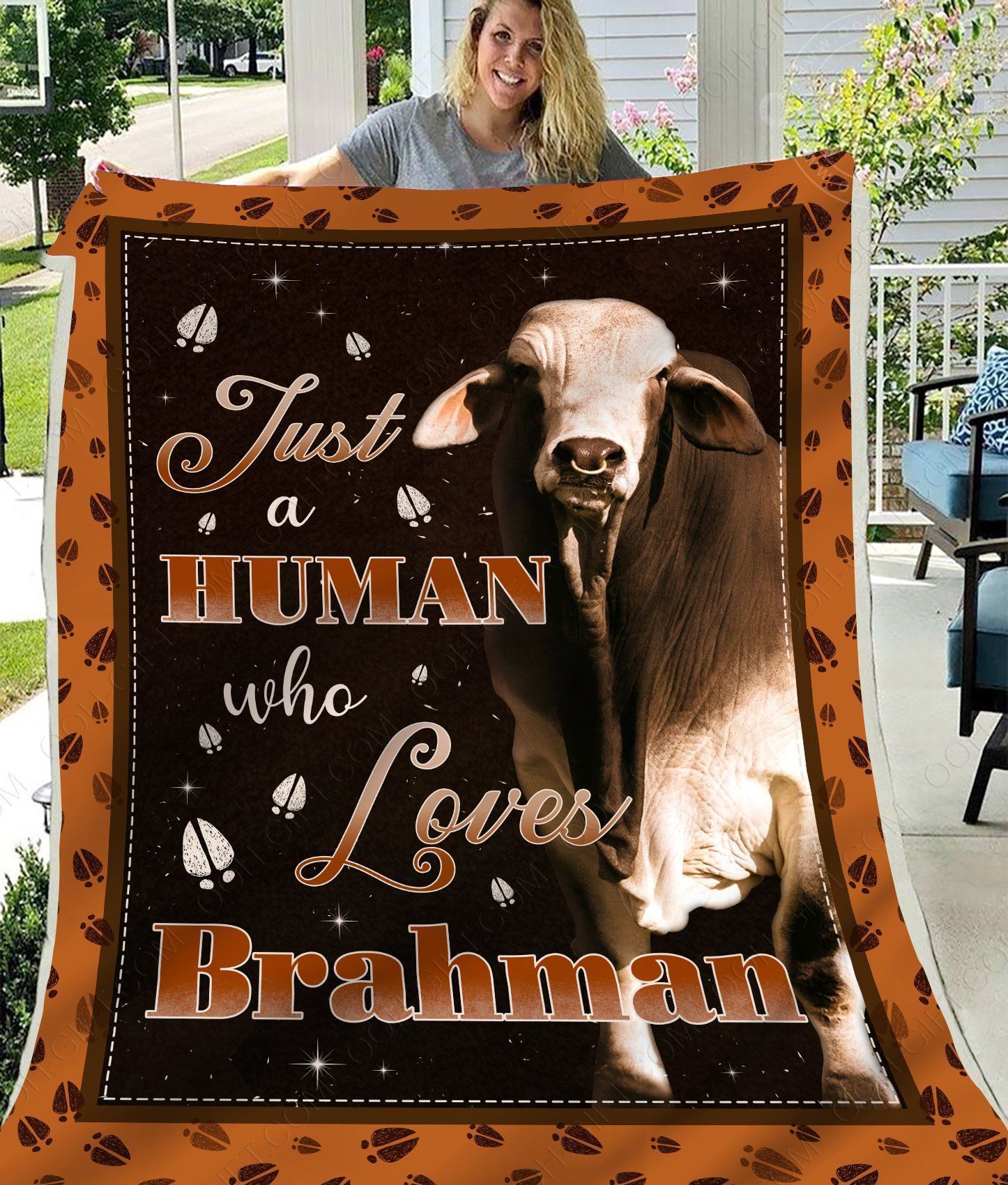 Just A Human Who Loves Brahman Giving Farmer Blanket