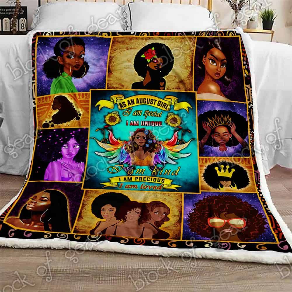 Just A Perfect August Girl Fleece Blanket