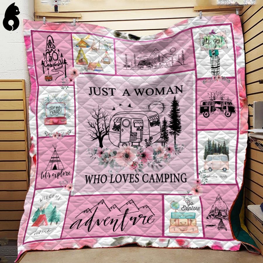 Just A Women Camping Flower Quilt Blanket Dhc191241Vt