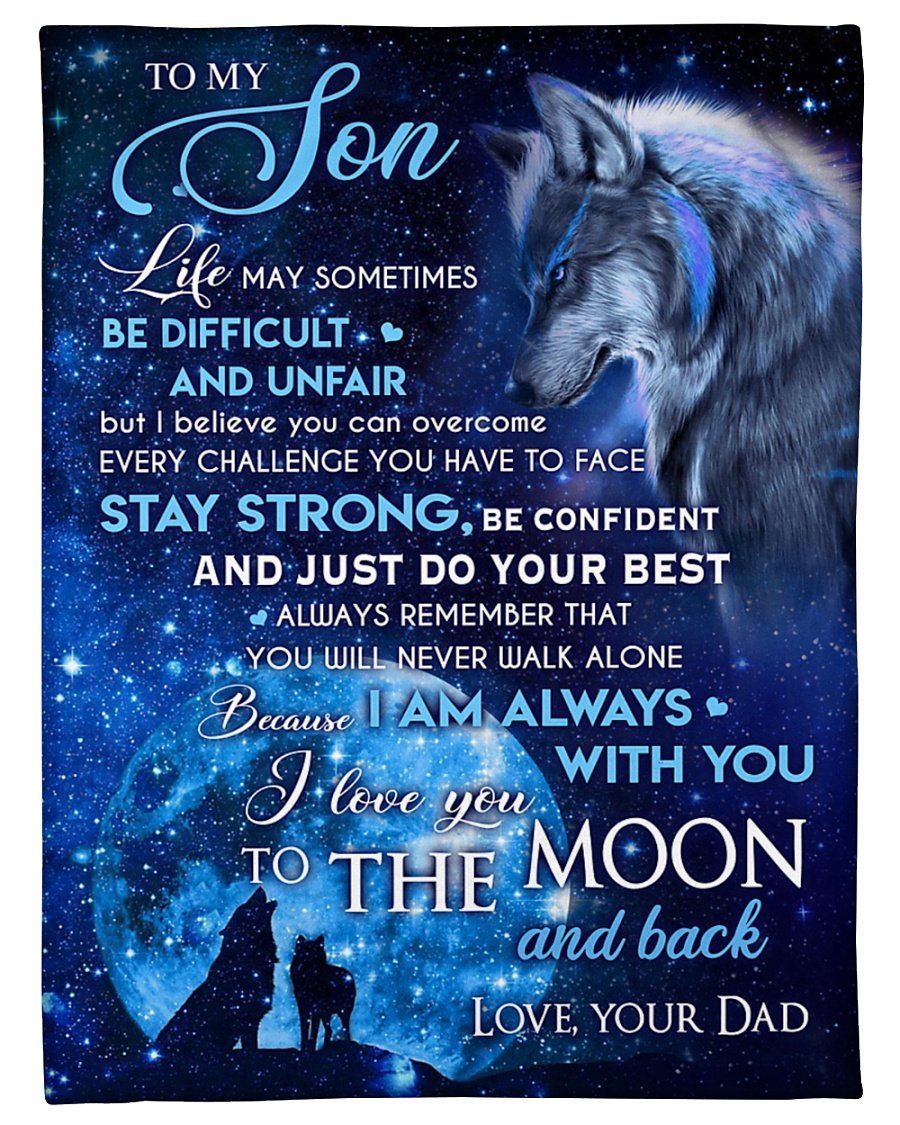 Just Do Your Best Dad To Son Fleece Blanket Fleece Blanket