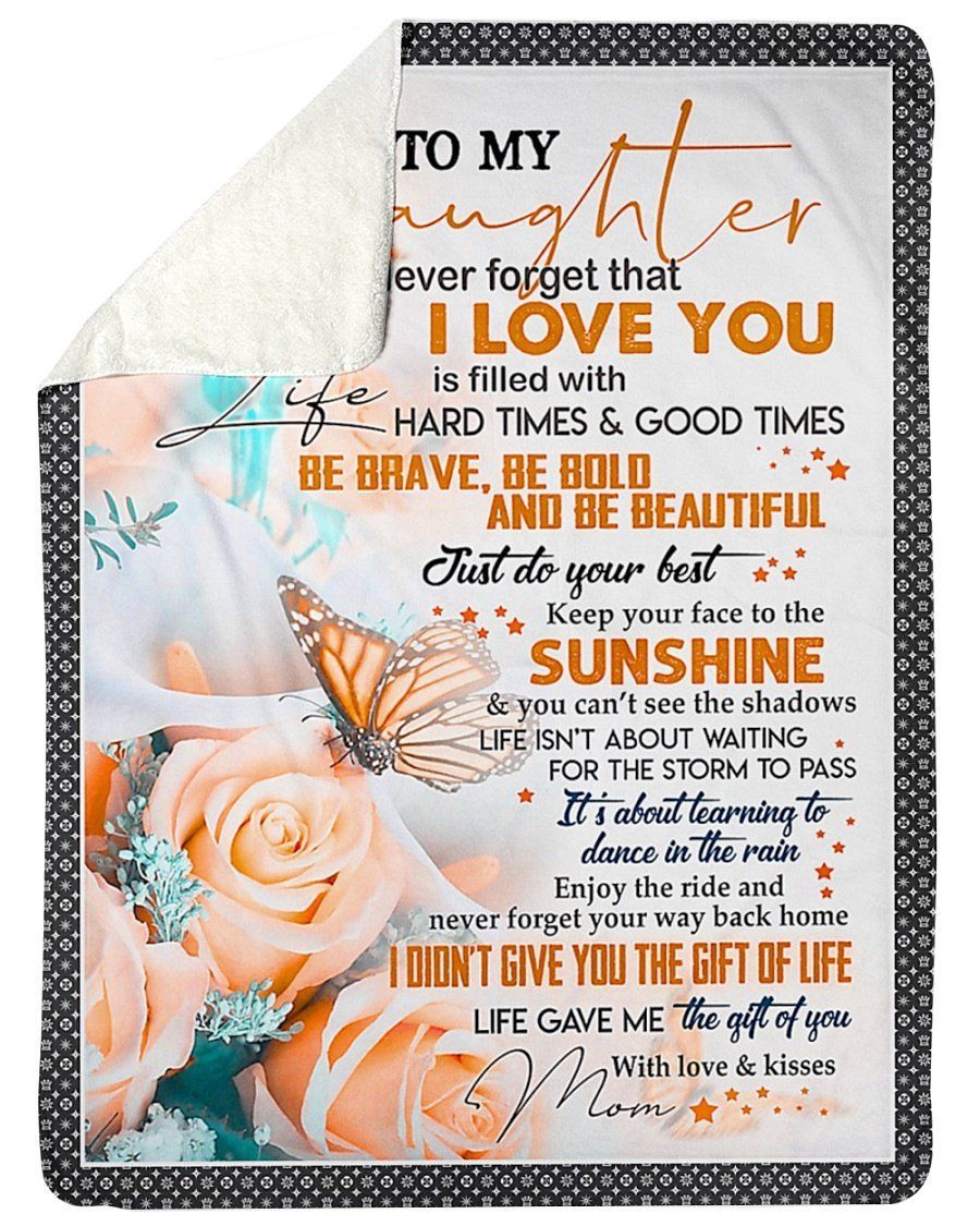 Just Do Your Best Fleece Blanket To Daughter Sherpa Blanket