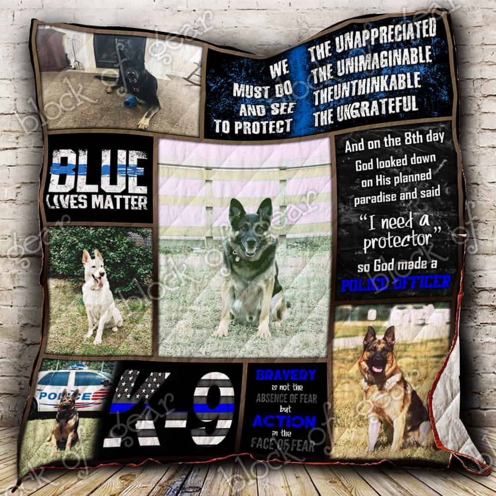 K9 Police Officer Quilt P186 Ct7 Dhc11121568Dd