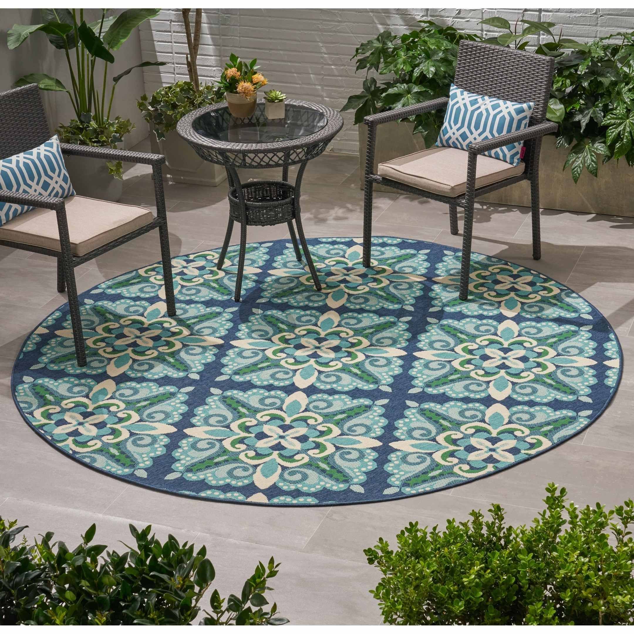 Kaia Floral Area Round Carpet