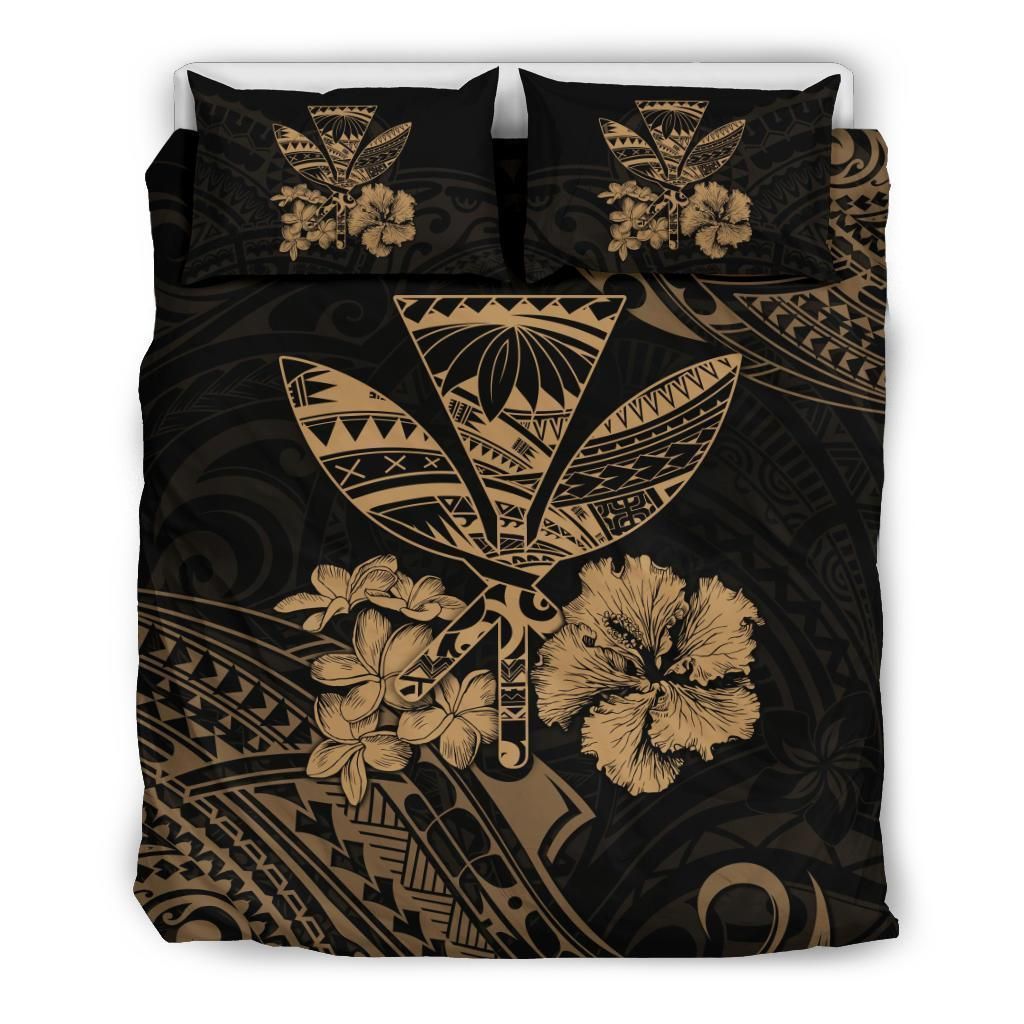 Kanaka Maoli Polynesian Gold Bedding Set