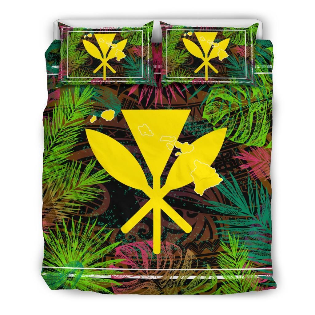 Kanaka Map Palm Para Dise Tropic Bedding Set