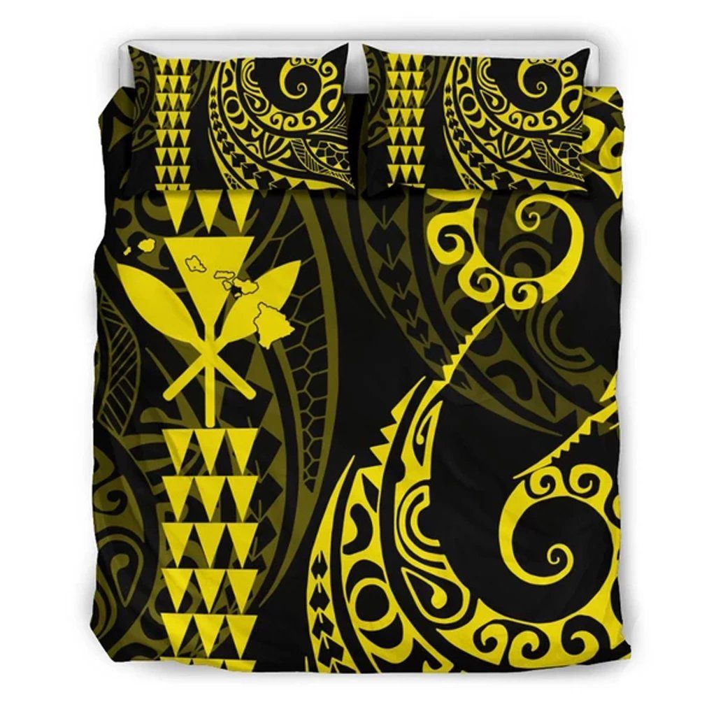 Kanaka Map Yellow Bedding Set