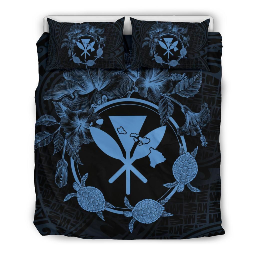 Kanaka Turtle Hibiscus Polynesian Anthea Style Pastel Bedding Set