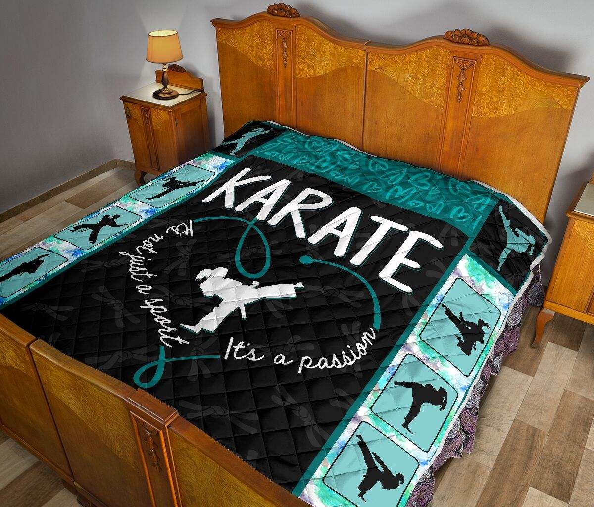 KARATE IT’S A WORK OF HEART teal blue DHC281111151DD