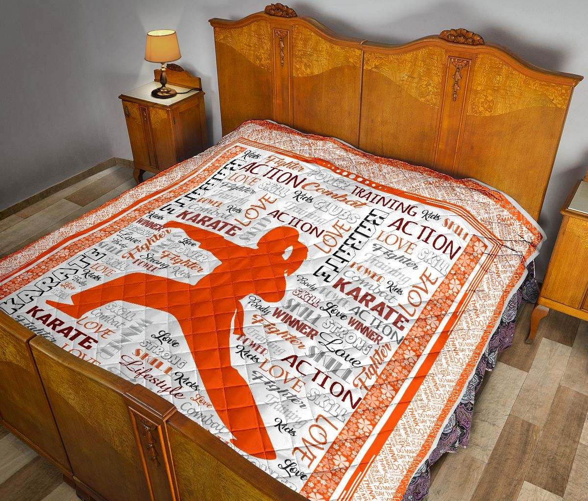 KARATE TYPO ORANGE QUILT DHC281110951DD