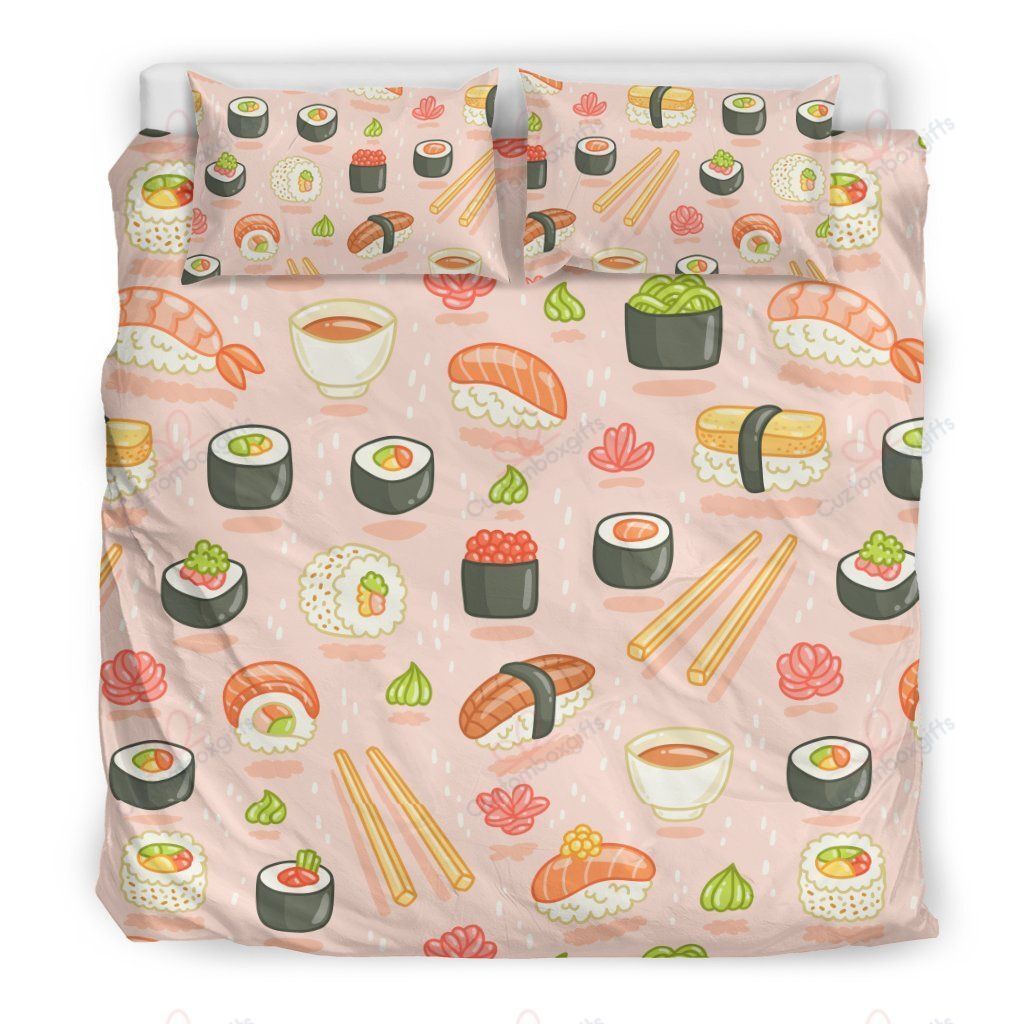 Kawaii Sushi Pattern Bedding Set