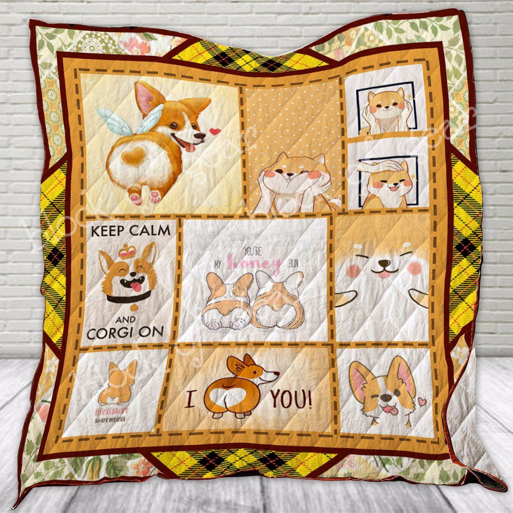 Keep Calm And Corgi On Quilt Th533 Dhc11121735Dd